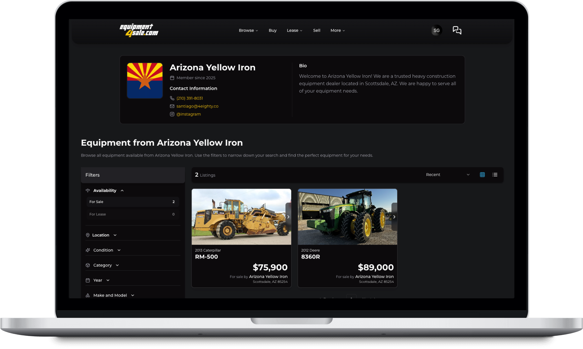 Team management dashboard